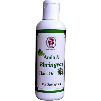 BRIG Amla & Bhringraj Hair Oil | Natural Herbs Amla Bhringraj Black Seeds, Coconut For Repair Hair Damage | Reduce Hair Fall | Nourishes Hair | Strong, Long, Thick Hair 200ml.