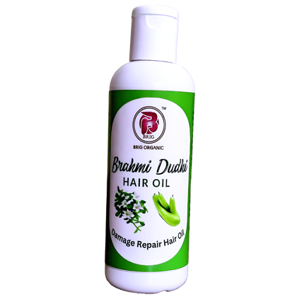 BRIG Brahmi Dudhi Hair Oil | Natural Herbs Brahmi, Dudhi(Lauki or Bottle Gourd), Rose, Nagarmotha, Bawachi, For Repair Hair Damage | Control Hair Fall | Nourishes Hair 200ml.