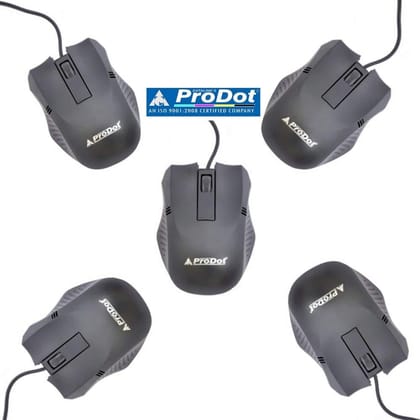 Prodot 3D Optical Mouse Set of 5 - Black