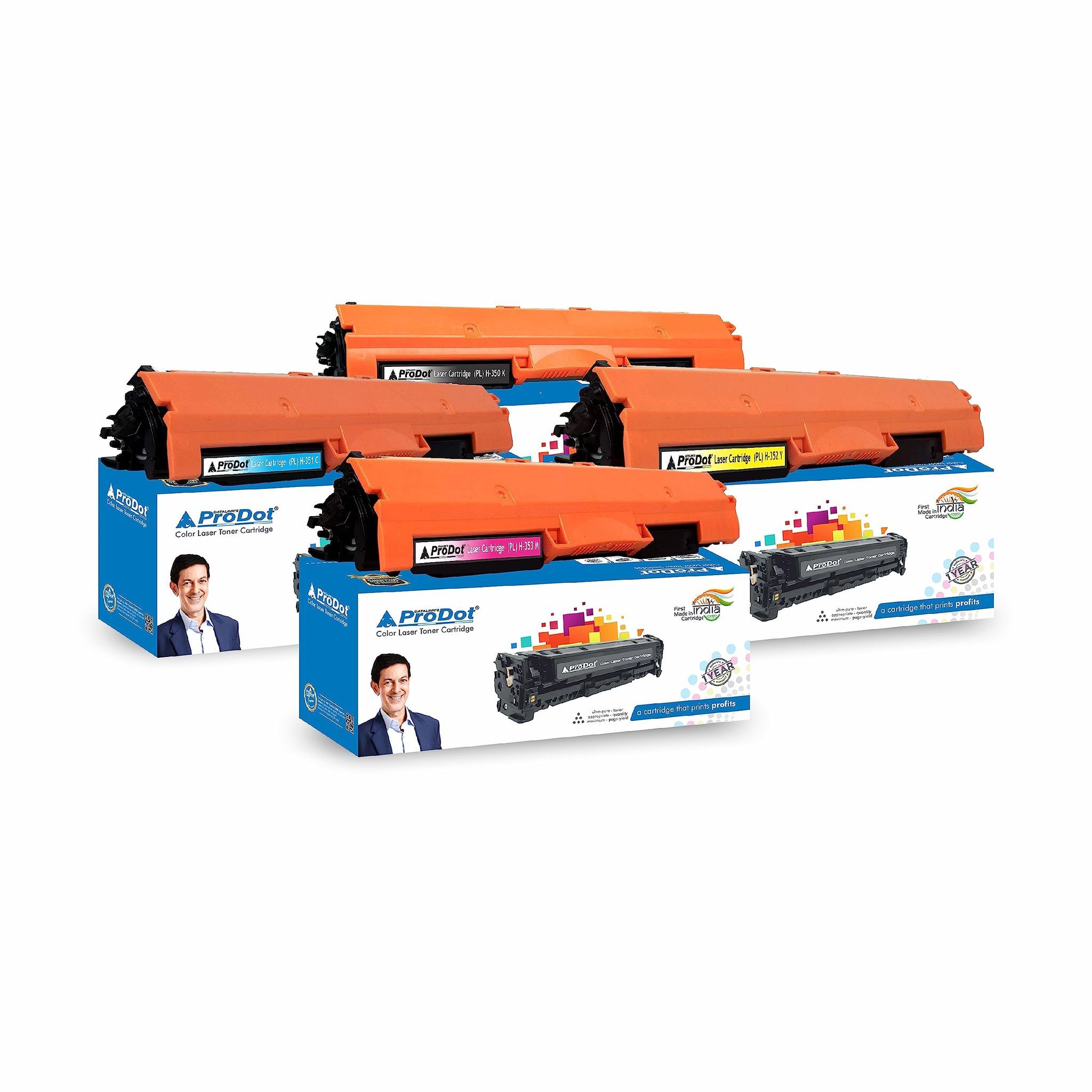 ProDot (PRO H-350-353 Laser Toner Cartridge for HP CF350A-353A (130A) Compatible with HP Color Laserjet Pro MFP M176, M176fn, M177, M177fw