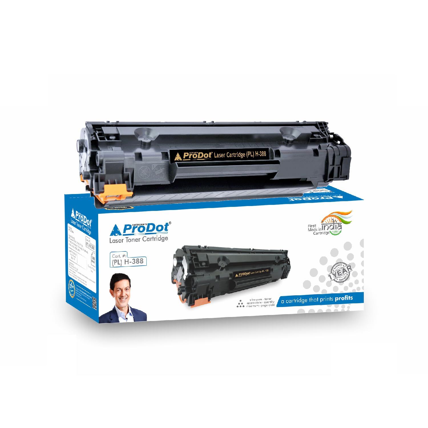 ProDot (PRO H-388 Laser Toner Cartridge & Toner Powder Easy Refill Combo for HP Laserjet P1007, P1008, P1106, P1108, M1136 MFP, 1213nf MFP, 1216n MFP, M126, M128, M202, M226