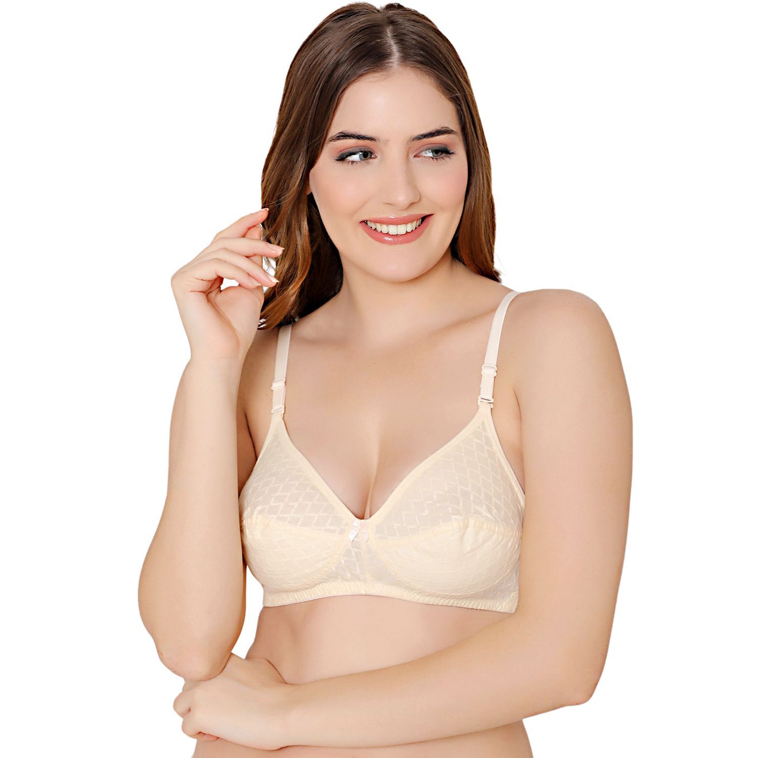 Bodycare cotton wirefree convertible straps comfortable non padded bra-1510S