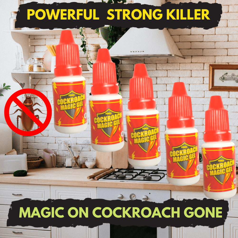 Powerfull Anti Roach Magic Gel | Remove Cockroaches From Your Home | 15MLx5