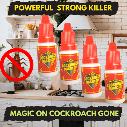 Powerfull Anti Roach Magic Gel | Remove Cockroaches From Your Home | 15MLx4