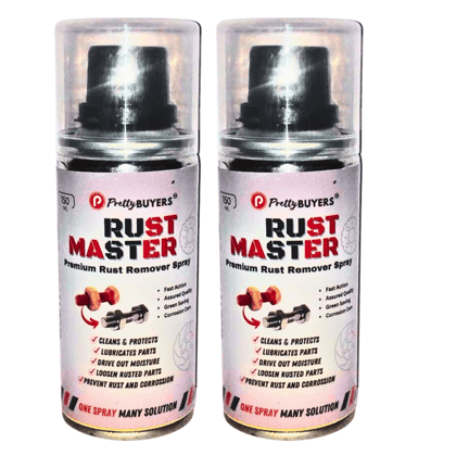 PrettyBUYERS RUST Master - Instant Rust Remover Spray (150 mlx2) | Removes Rust | Protects from Corrosion