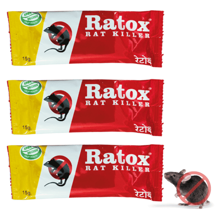 Rat Kill Paste | Ready to Use Rat Killer Gel for Home and Outdoors | Rodenticide Rat Poison Bait 15GX3