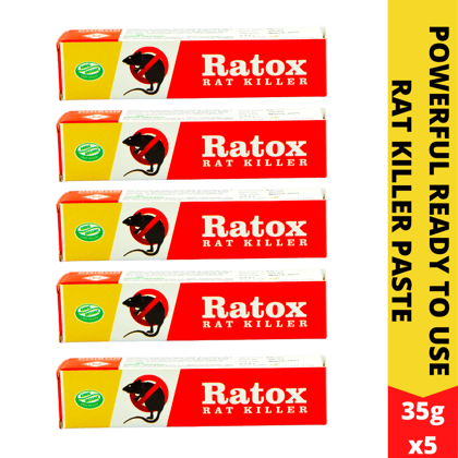 Rat Kill Gel | Ready to Use Rat Killer for Home and Outdoors | Rodenticide Rat Poison Bait 35Gx5