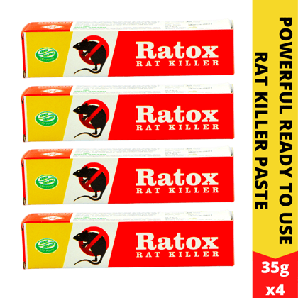 Rat Kill Gel | Ready to Use Rat Killer for Home and Outdoors | Rodenticide Rat Poison Bait 35Gx4