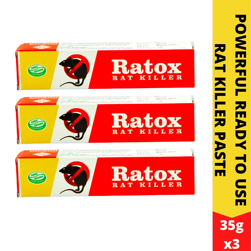 Rat Kill Gel | Ready to Use Rat Killer for Home and Outdoors | Rodenticide Rat Poison Bait 35Gx3