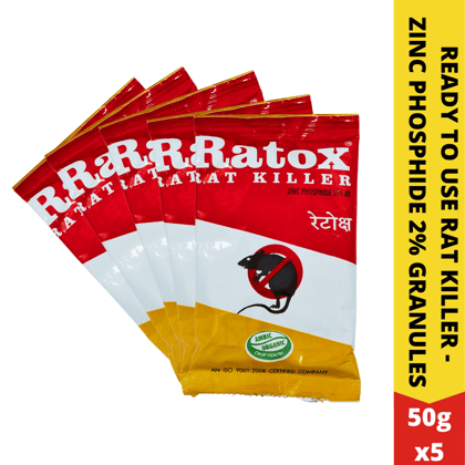 Rat Control Granules | Bait for Rats and Rodents | Effective Rat Killer | Chuha Mar Pack Of 5