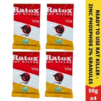 Rat Control Granules | Bait for Rats and Rodents | Effective Rat Killer | Chuha Mar Pack Of 4