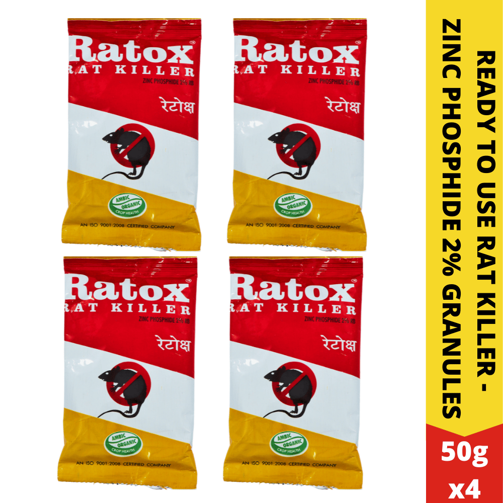 Rat Control Granules | Bait for Rats and Rodents | Effective Rat Killer | Chuha Mar Pack Of 4