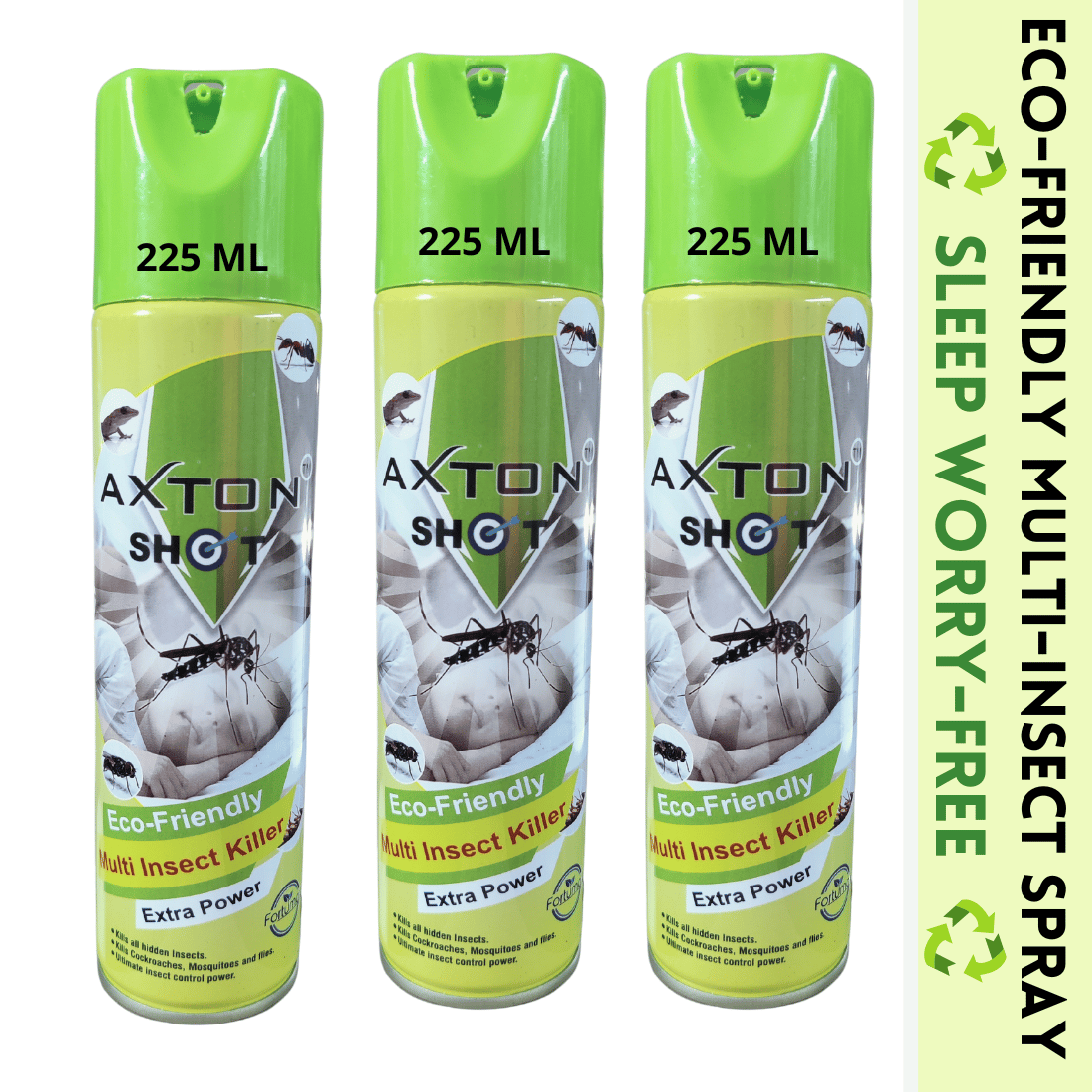 Shot Multi Insect Killer Spray | Eco-Friendly | Extra Power| Kills Mosquitoes Flies Cockroach Spider Ants Pack of 3