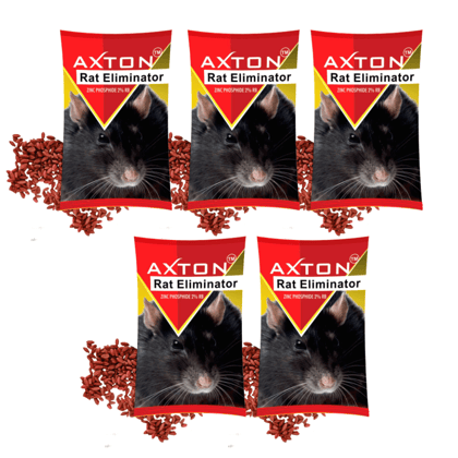 Rat Killer Granules | Rat Eliminator Zinc Phosphide 2% RB | Fast Acting | Reay to Use Bait Pack Of 5