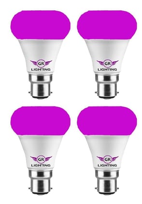 9 Watt Led Colour Bulb Pink Colour 4 Pieces Pack