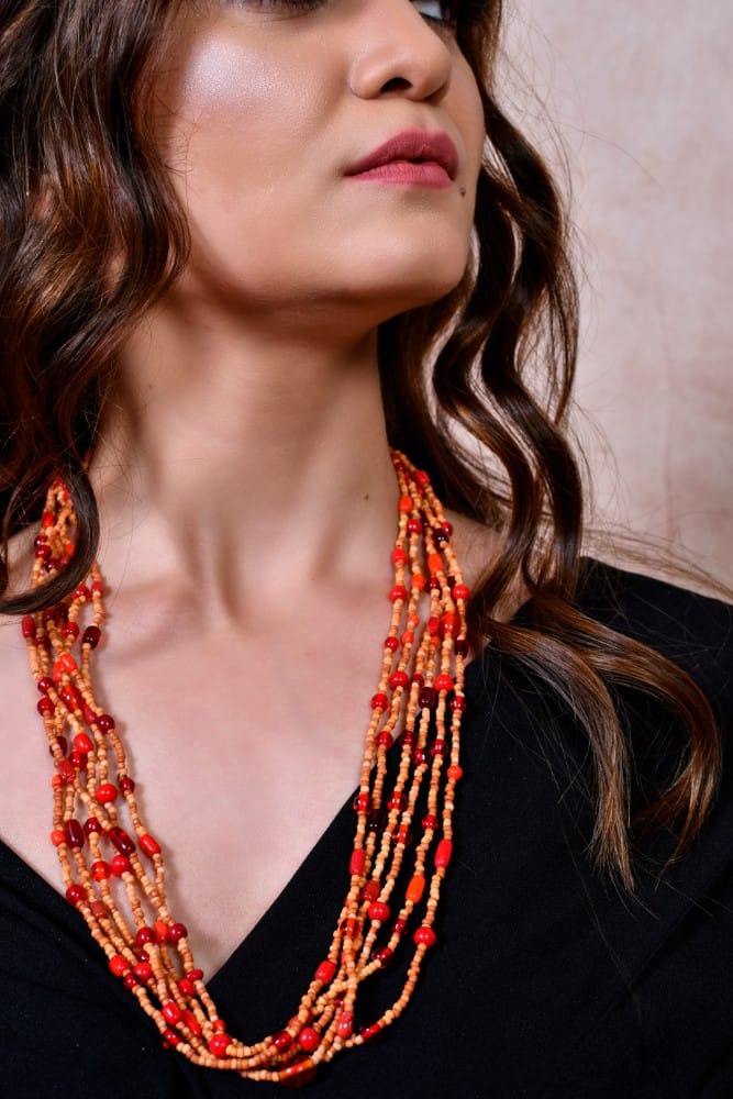 Multi layer Seed Bead Necklace