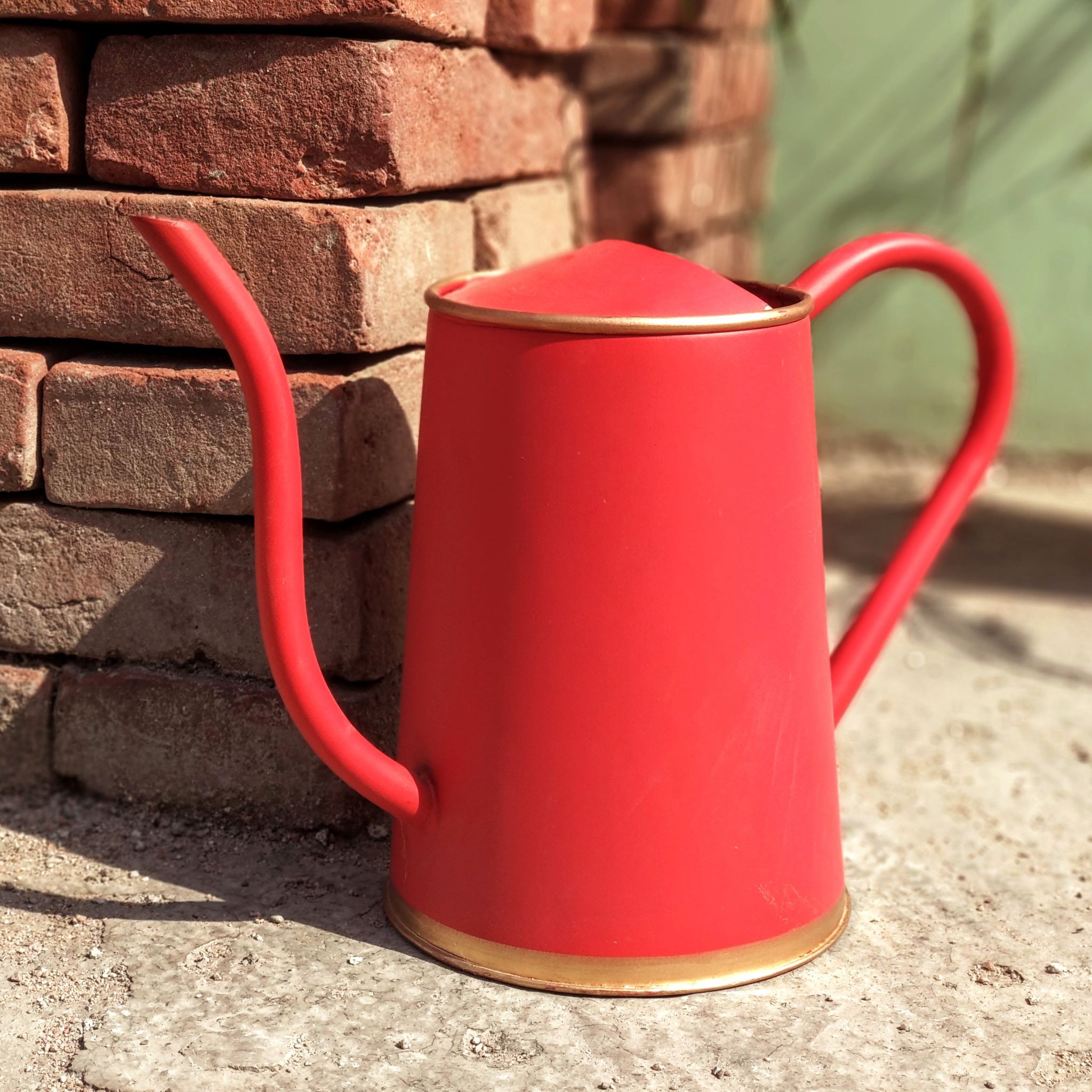 ecofynd 2 Liter Red Watering Can with Long Spout