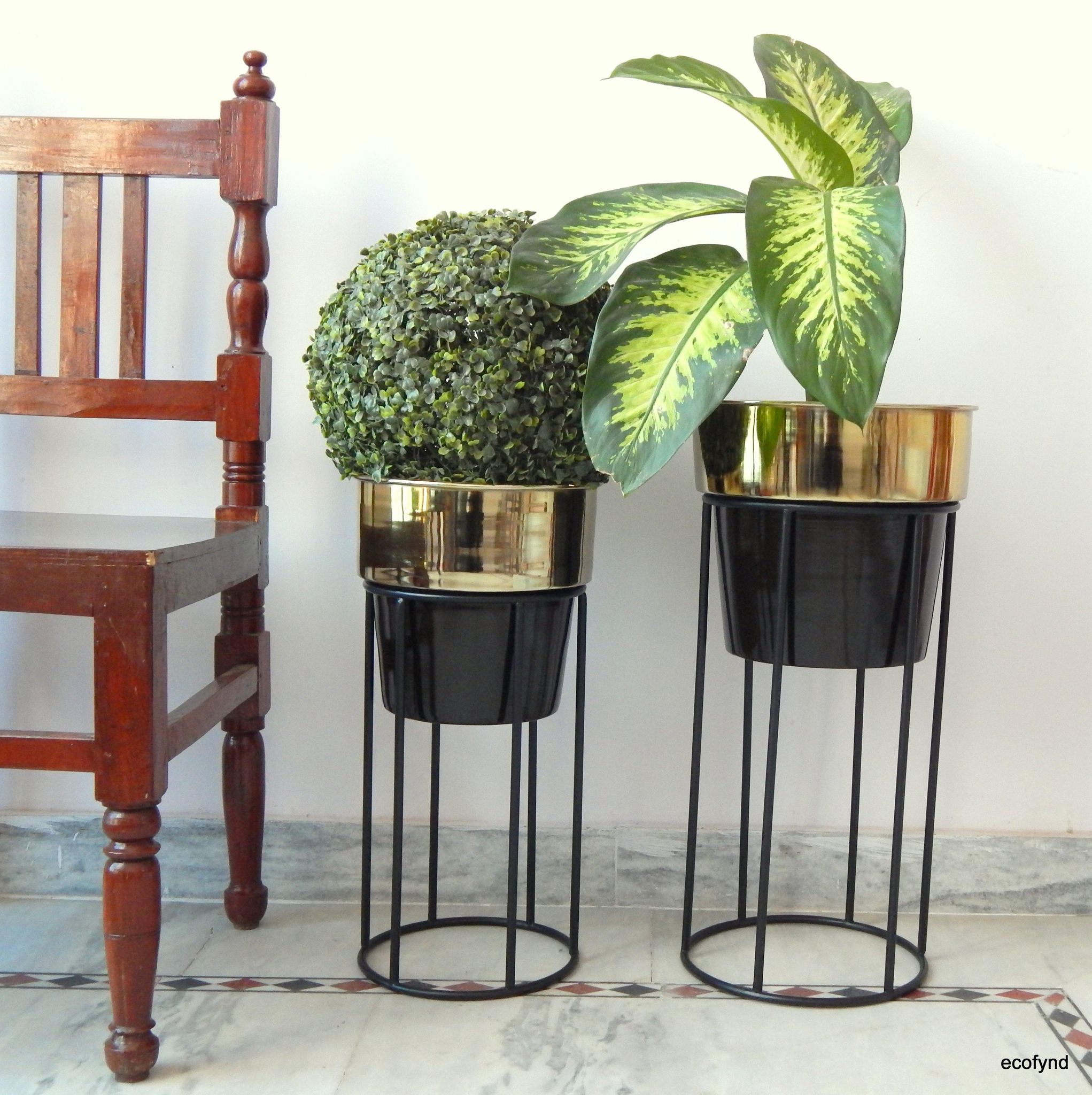 Dual Tone Plant Pot Set, Set of 2