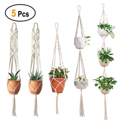 Macrame Plant Hanger (Set of 5)