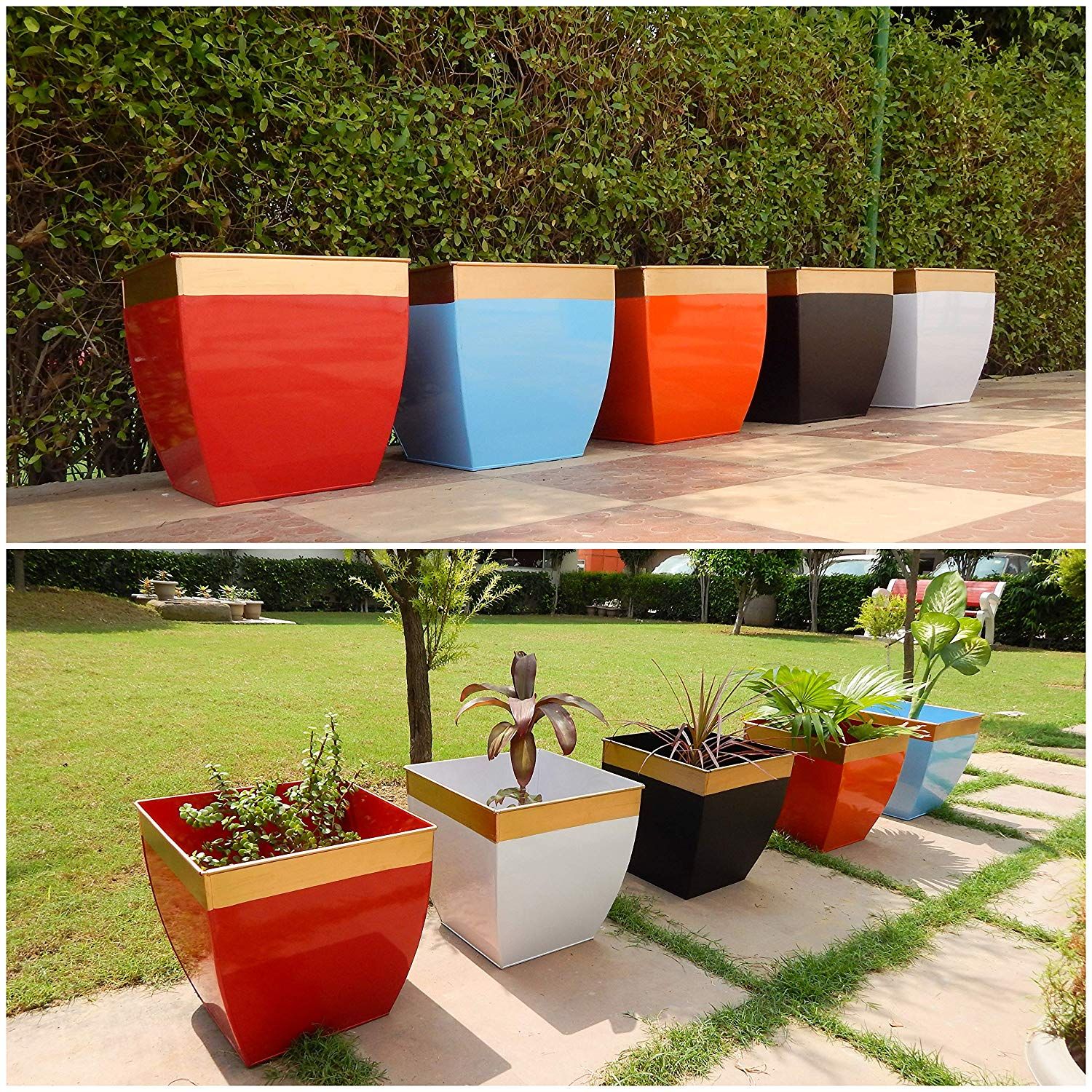 Midland 12” Multicolor Tapered Planter