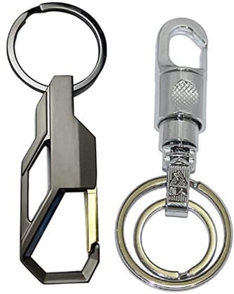 KD COLLECTIONS Combo of Metal Hook Keychain for Bike & Cars – Multicolor – Pack of 2 Keychains