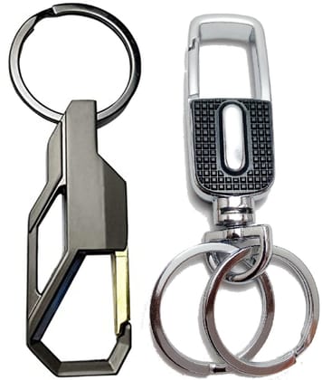 KD COLLECTIONS Combo of Metal Hook Keychain for Bike & Cars – Multicolor – Pack of 2 Keychains