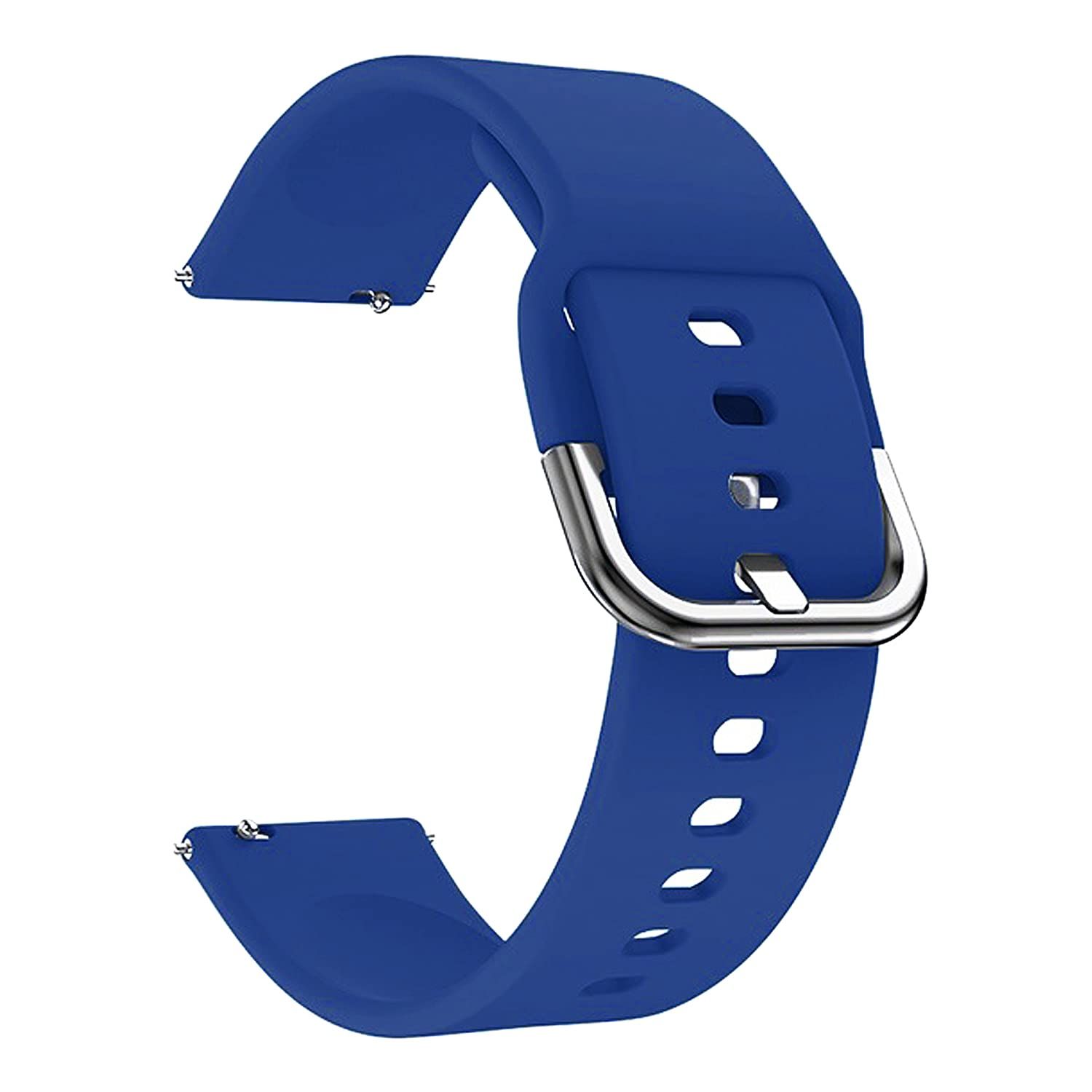 Soft Silicone 19mm Smartwatch Strap Metal Button Compatible with Noise Colorfit Pro 2 Oxy Pulse Beat