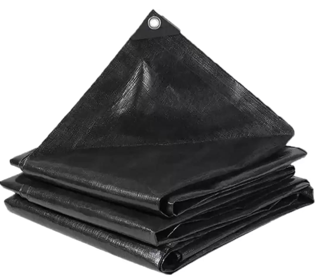 Black HDPE 250 GSM Heavy Duty Plastic Tarpaulin, Size 30x30 Feet, Tirpal, Tadpatri for Multipurpose, Strong and Long Lasting Product