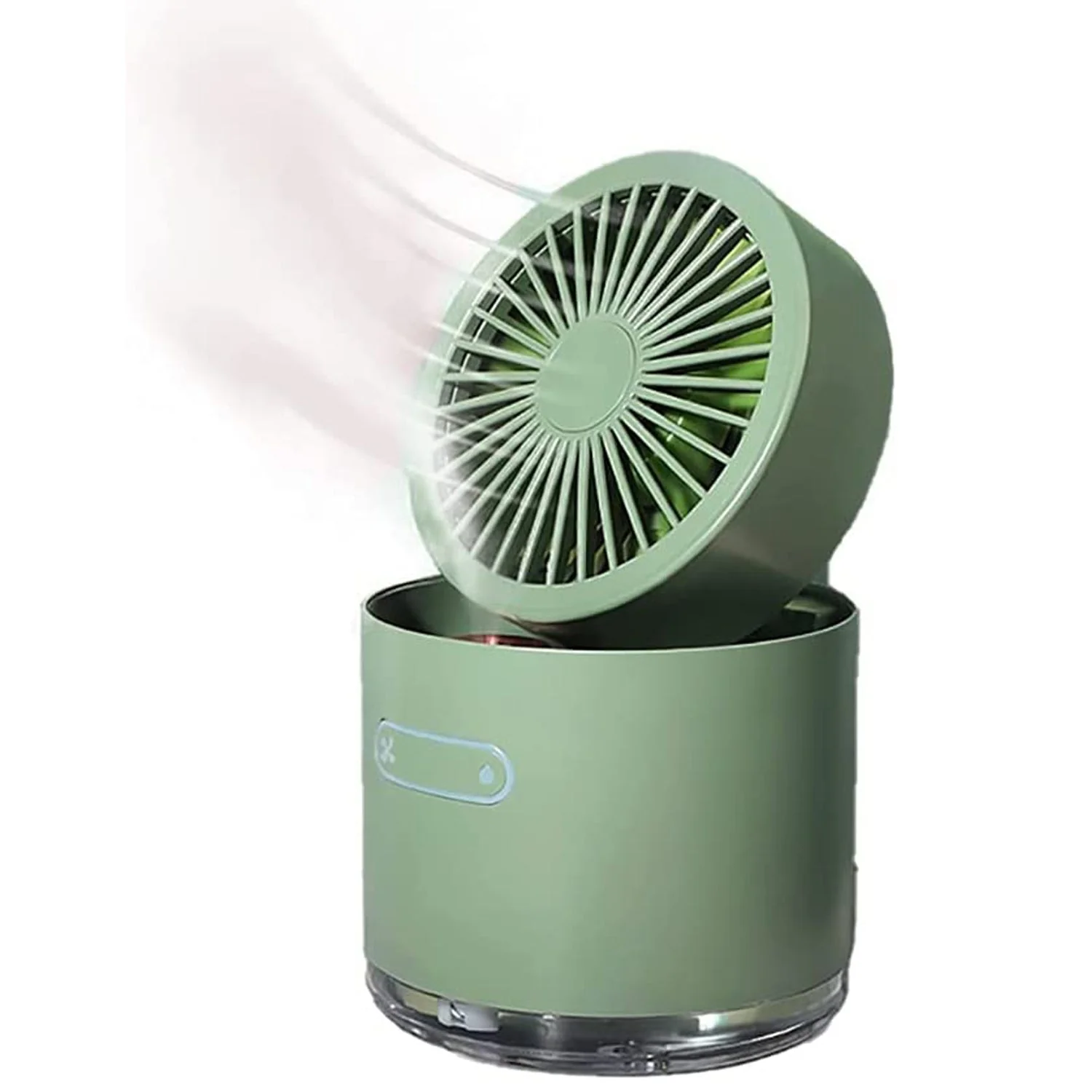 Urban Crew Mini Desktop Cooling Fan, Automatic Shaking Head Rotating Spray Humidifier Fan Water Cooling Small Fan Desktop Mini Air Conditioning Fan with Small Water Tank (Battery Not Included)