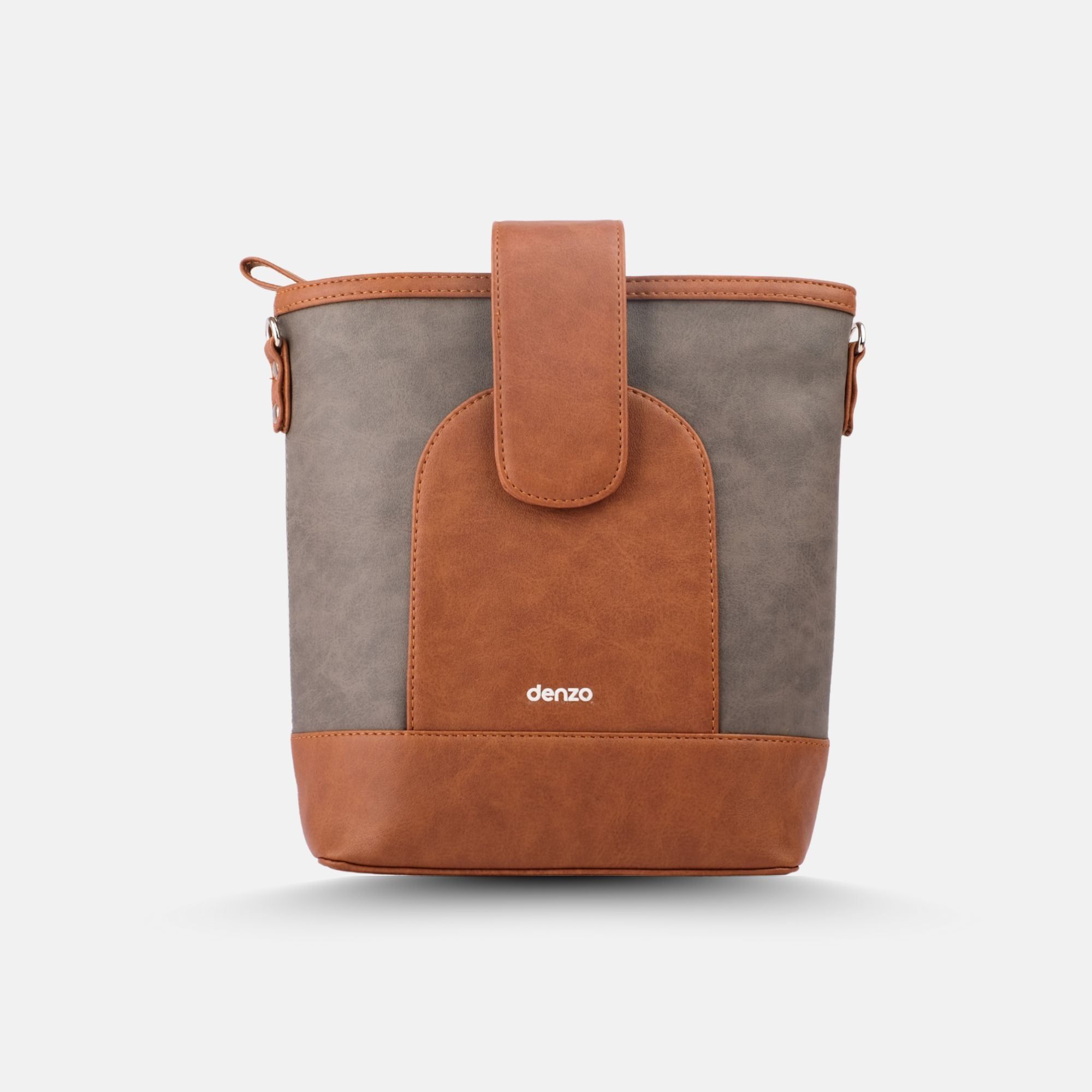 Classic Chic Sling Bag Grey & Tan