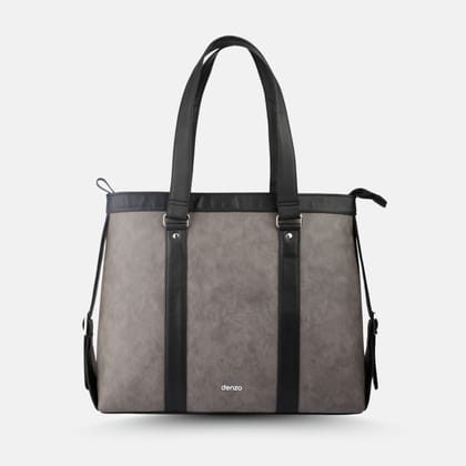 LadyBoss Black & Grey  Office Tote Bag