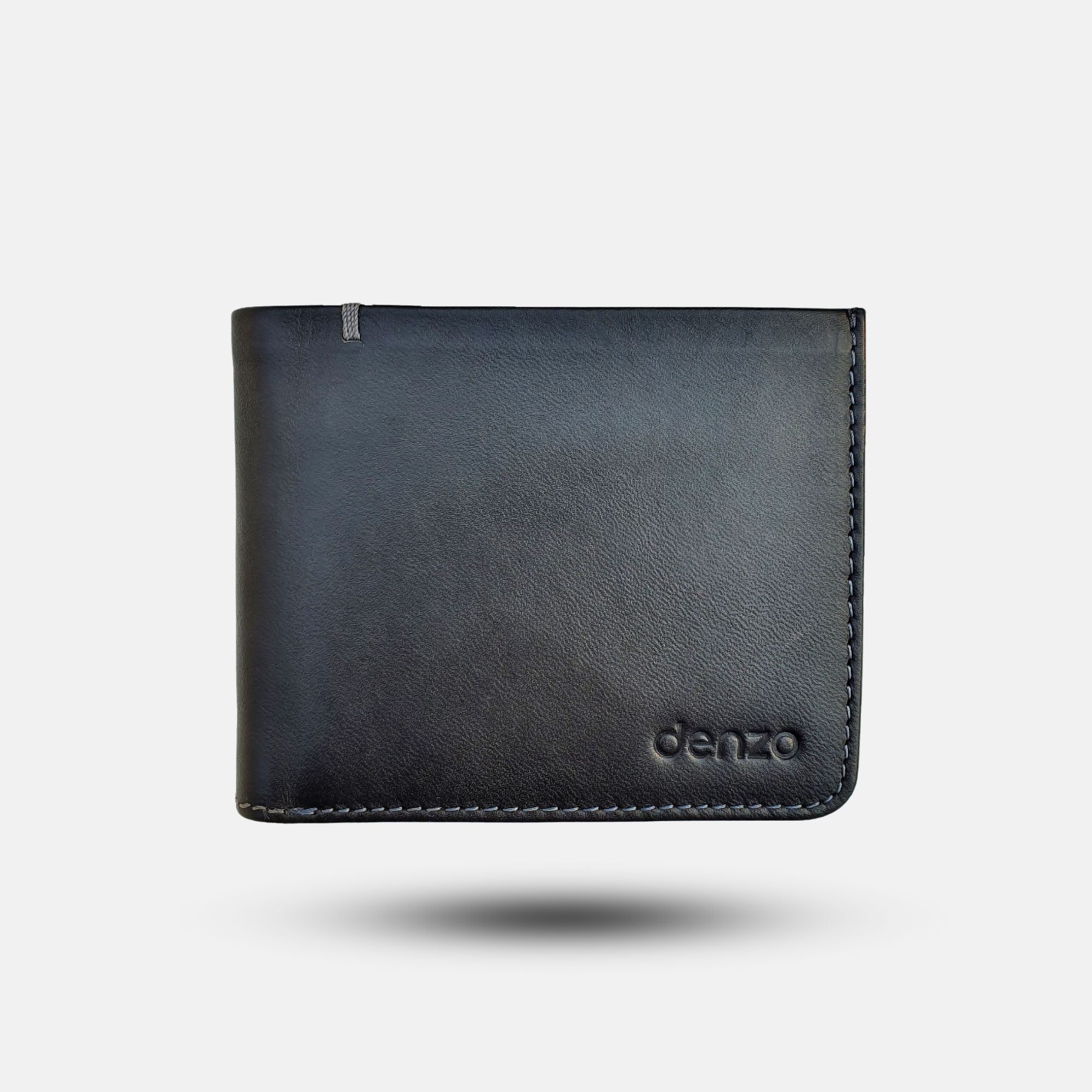 Flap Leather Wallet Black - RFID Protection and Style in One I DENZO