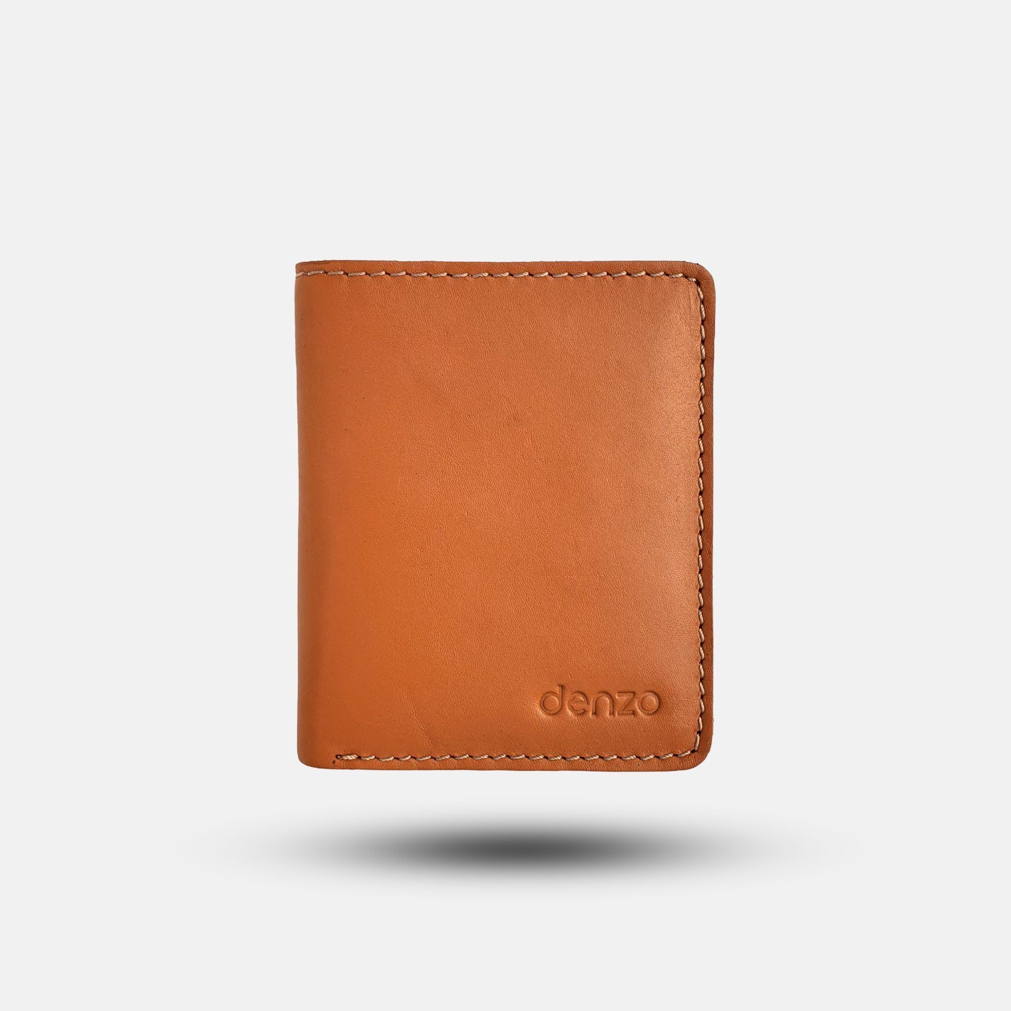 Timeless Tan Bi-Fold Leather Wallet with RFID Protection I DENZO