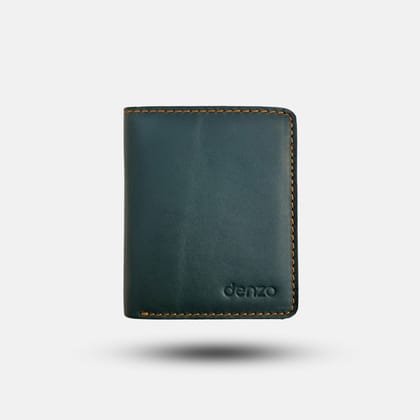 Stylish Green Bi-Fold Leather Wallet with RFID Protection I DENZO