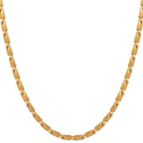 Lovemi Movements Golden Chain For Men Boys Exclusive Gold Plated Golden Thin Neck Chain