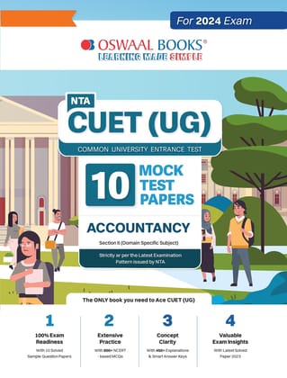 Oswaal NTA CUET (UG) 10 Mock Test Sample Question Papers Accountancy Hardcover Book (For 2024 Exam) [Hardcover] Oswaal Editorial Board