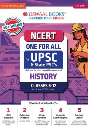 Oswaal NCERT One For All Book for UPSC and State PSCs History Classes 6 to 12 (Old and New NCERT Edition) (For 2024 Exam) Oswaal Editorial Board