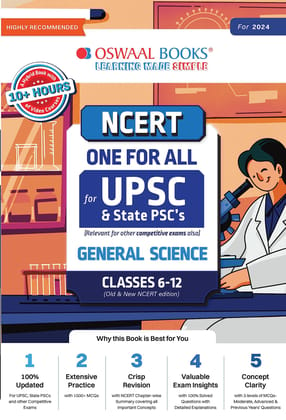 Oswaal NCERT One For All Book for UPSC and State PSCs General Science Classes 6 to 12 (Old and New NCERT Edition) (For 2024 Exam) Oswaal Editorial Board