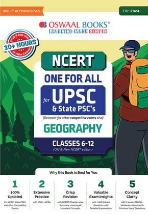 Oswaal NCERT One For All Book for UPSC & State PSCs Geography Classes-6 to 12 (Old & New NCERT Edition) (For 2024 Exam) Oswaal Editorial Board