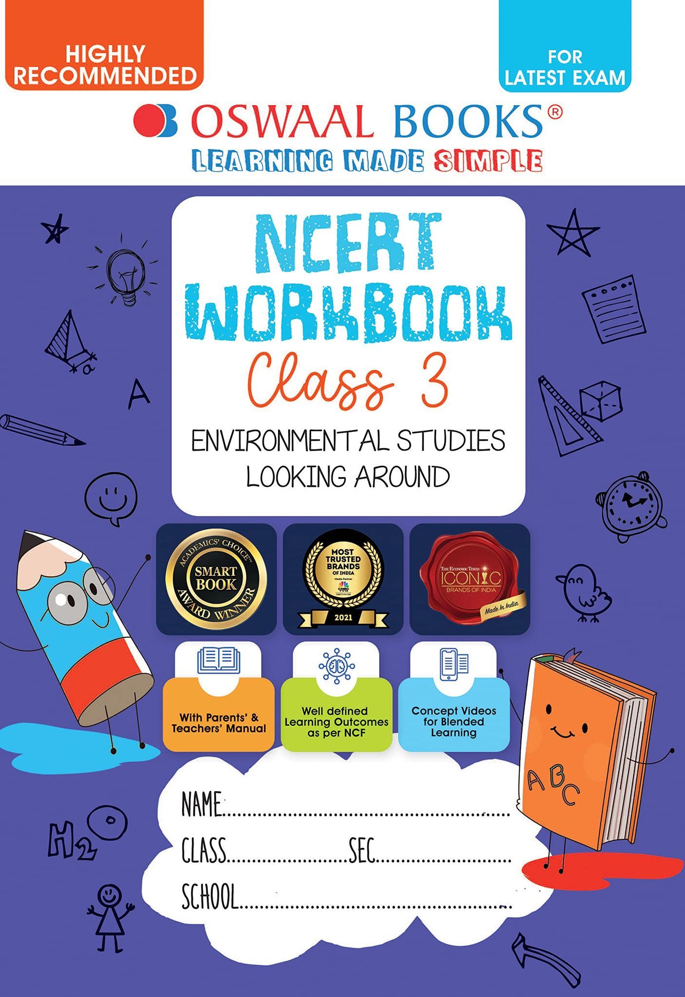 Oswaal NCERT Workbook Environmental Studies (Looking Around) Class 3 Hardbound Book (For Latest Exam) [Hardcover] Oswaal Editorial Board