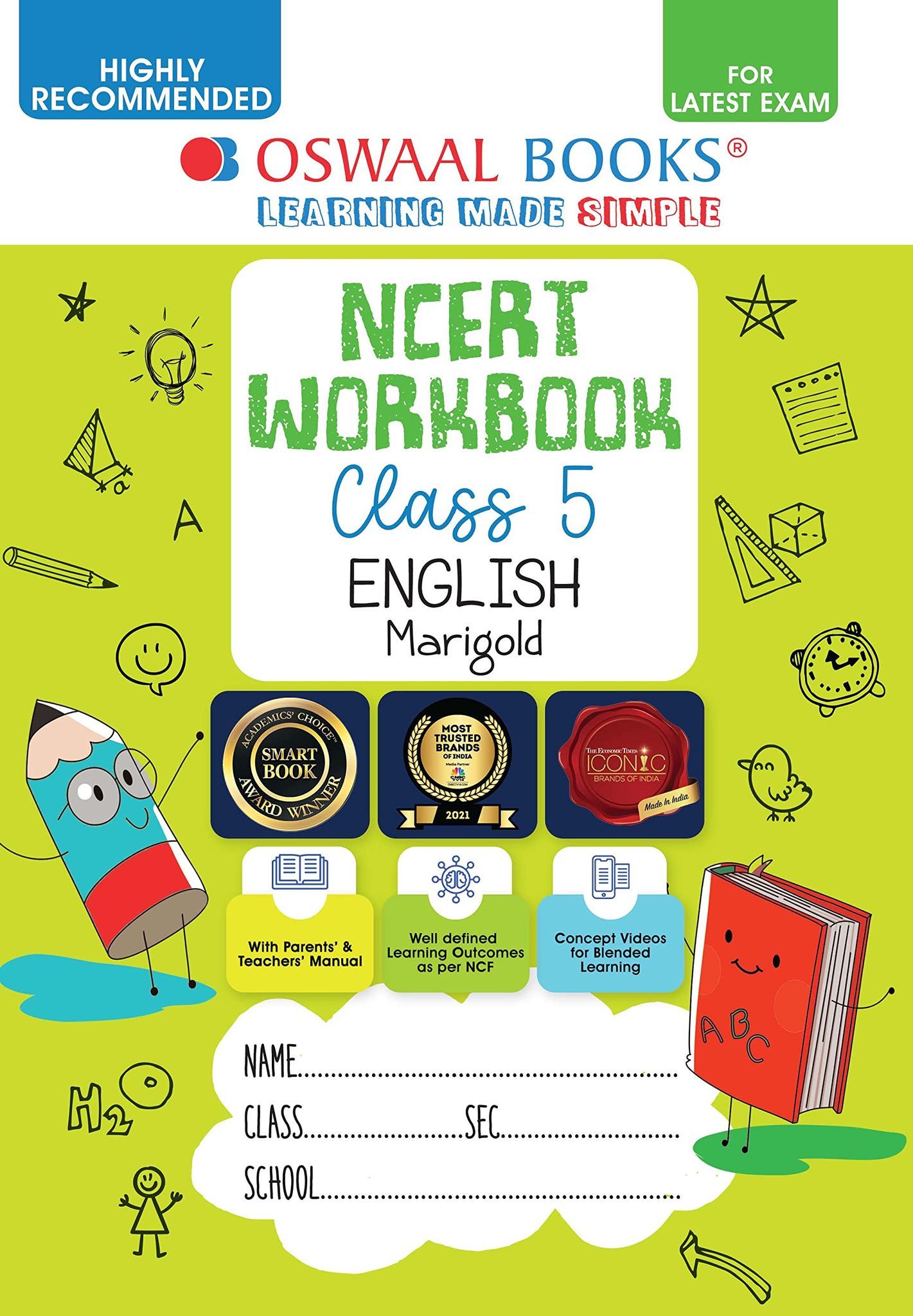 Oswaal NCERT Workbook English (Marigold) Class 5 (For Latest Exam) [Paperback] Oswaal Editorial Board