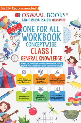 Oswaal One For All Workbook, Class-1, General Knowledge Hardbound book (For Latest Exam) Oswaal Editorial Board