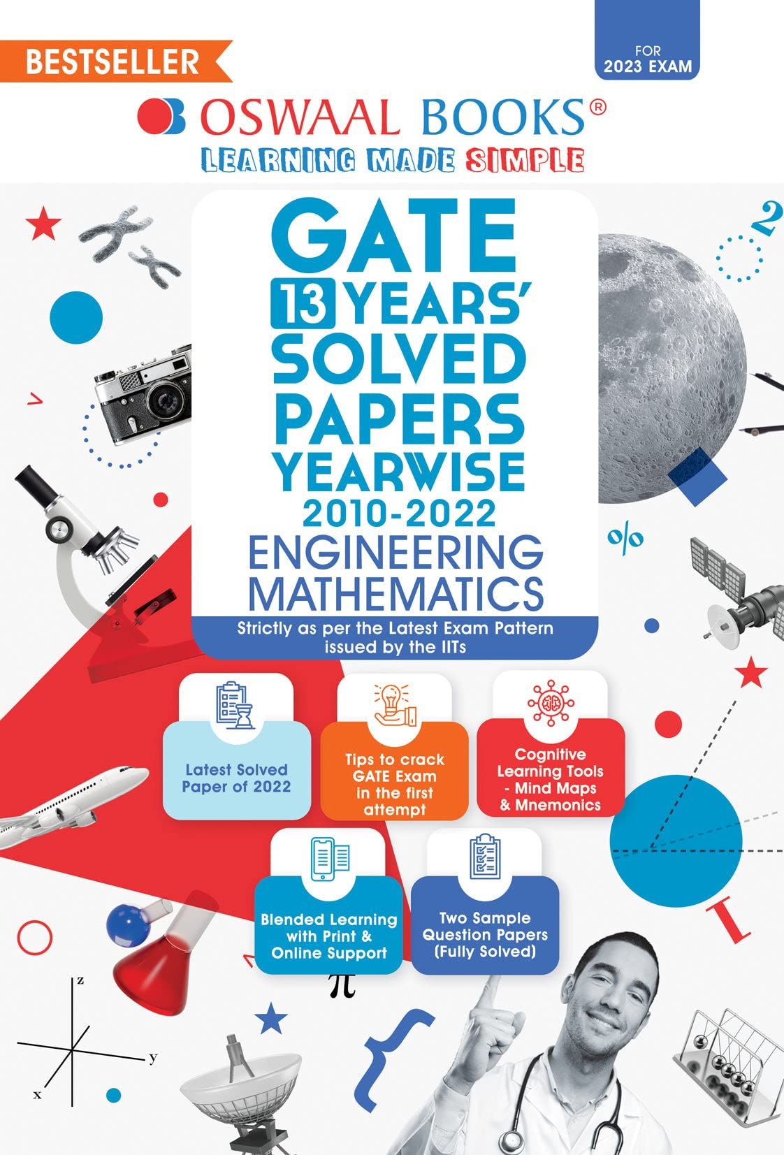 Oswaal GATE 13 Years' Solved Papers Year-wise 2010-2022 (For 2023 Exam) Engineering Mathematics Hardbound Book Oswaal Editorial Board