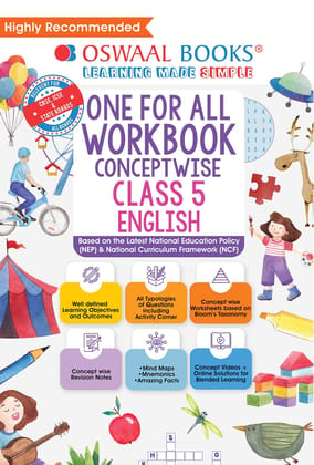 Oswaal One For All Workbook, Class-5, English (For Latest Exam) [Paperback] Oswaal Editorial Board