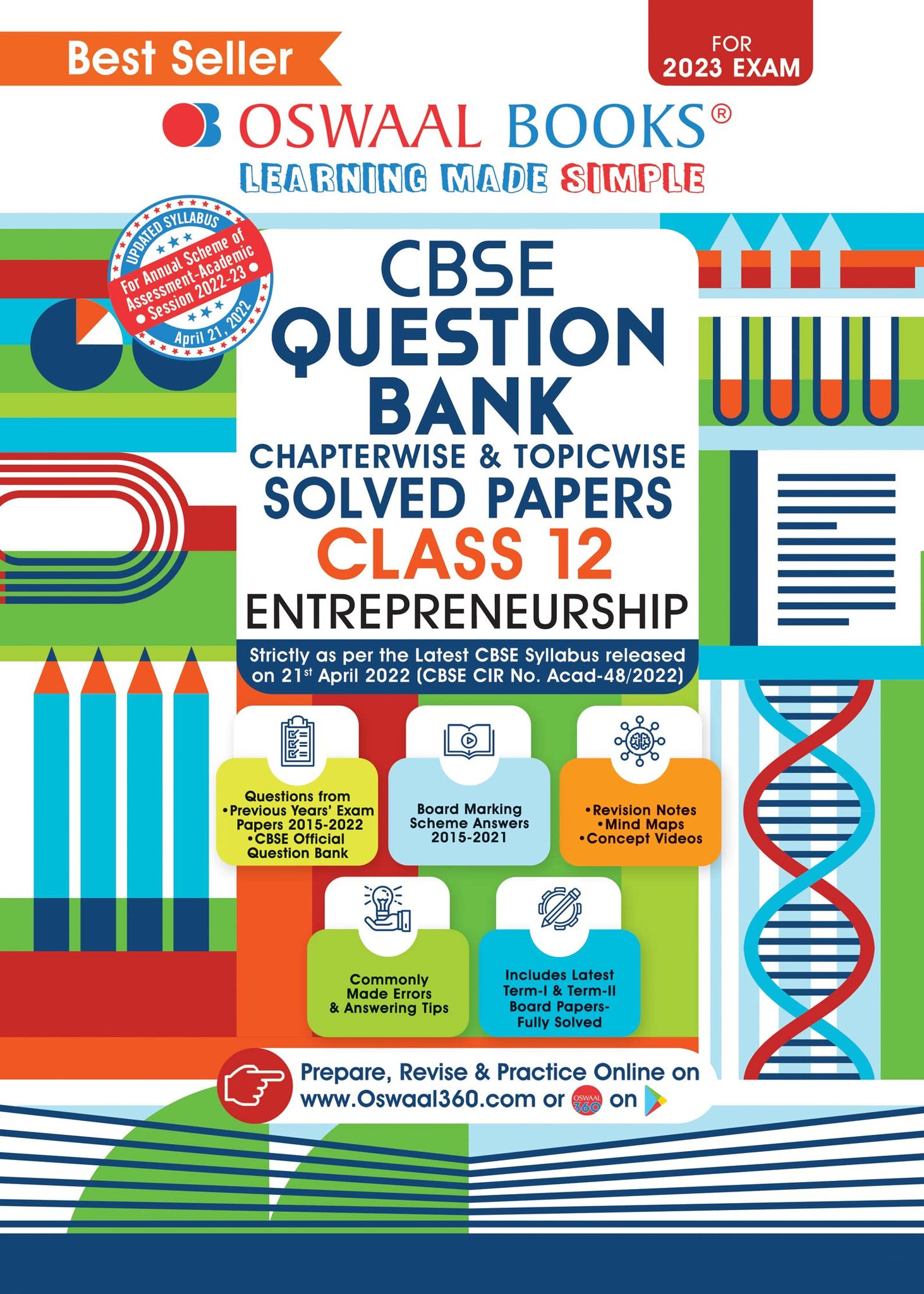 Oswaal CBSE Chapterwise & Topicwise Question Bank Class 12 Entrepreneurship Book (For 2022-23 Exam) [Paperback] Oswaal Editorial Board