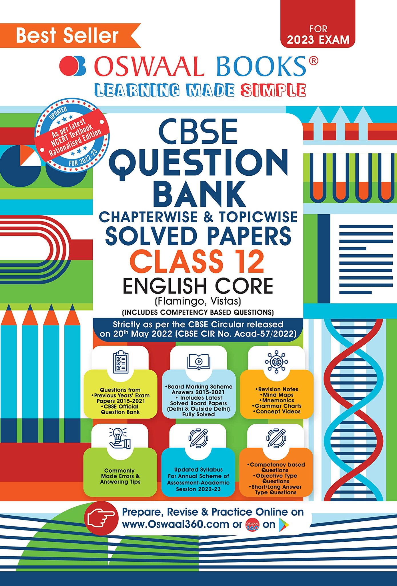 Oswaal CBSE Chapterwise & Topicwise Question Bank Class 12 English Core Book (For 2022-23 Exam) [Paperback] Oswaal Editorial Board