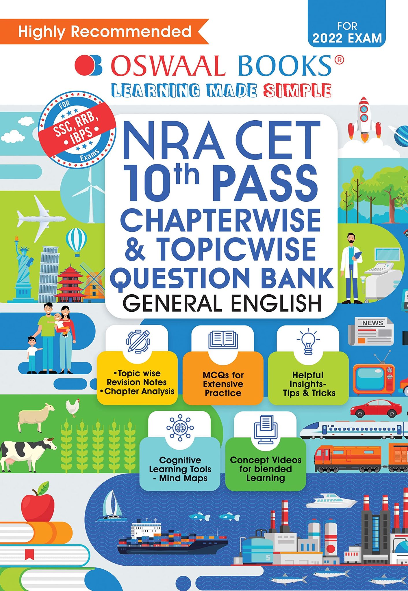 Oswaal NRA CET 10th Pass Chapterwise & Topicwise Question Bank, General English (For 2022 Exam) For SSC, IBPS & RRB Level I to III Recruitment Exams [Paperback] Oswaal Editorial Board