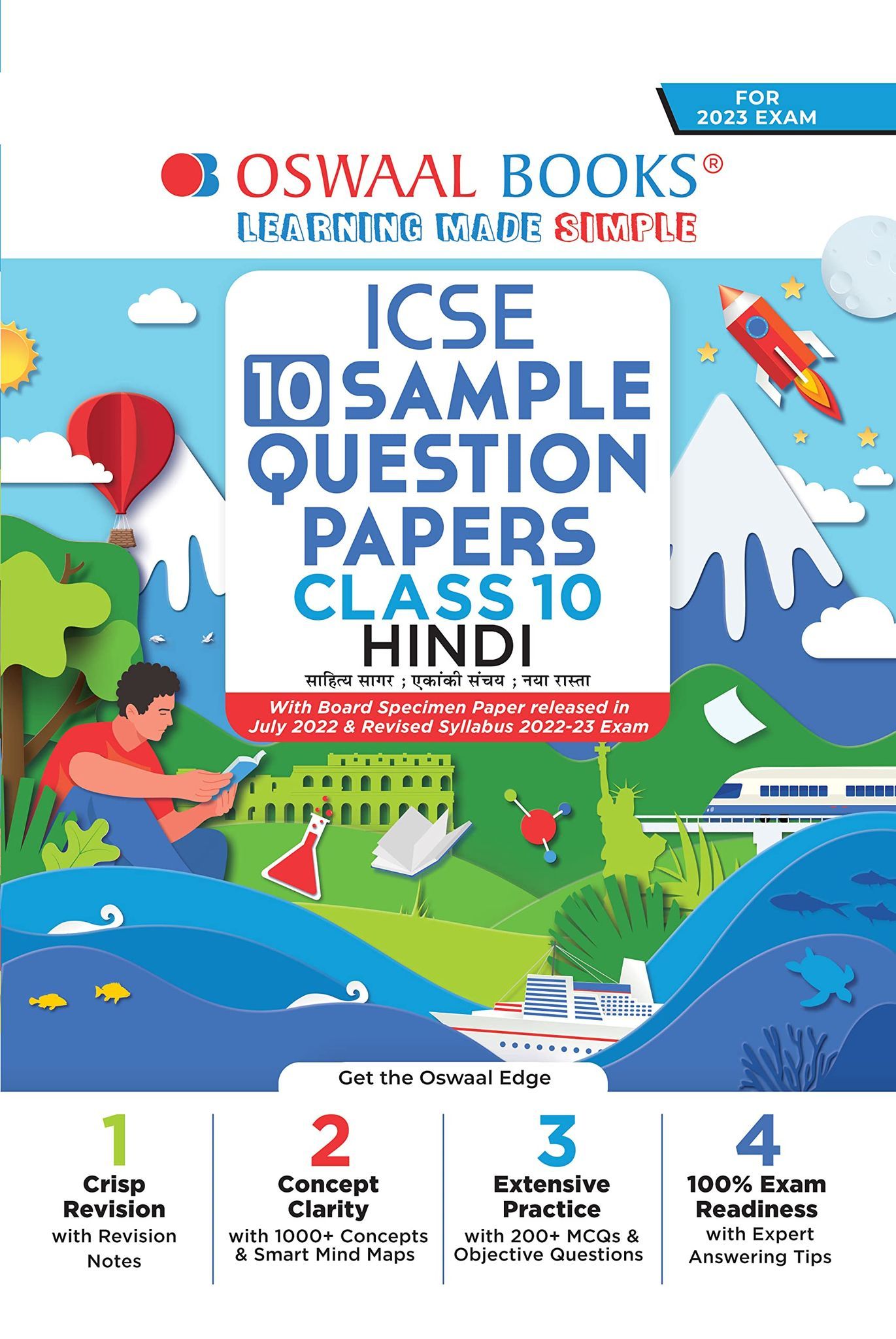 Oswaal ICSE Sample Question Papers Class 10 Hindi for 2023 Board Exam (based on the latest CISCE/ICSE Specimen Paper) [Paperback] Oswaal Editorial Board