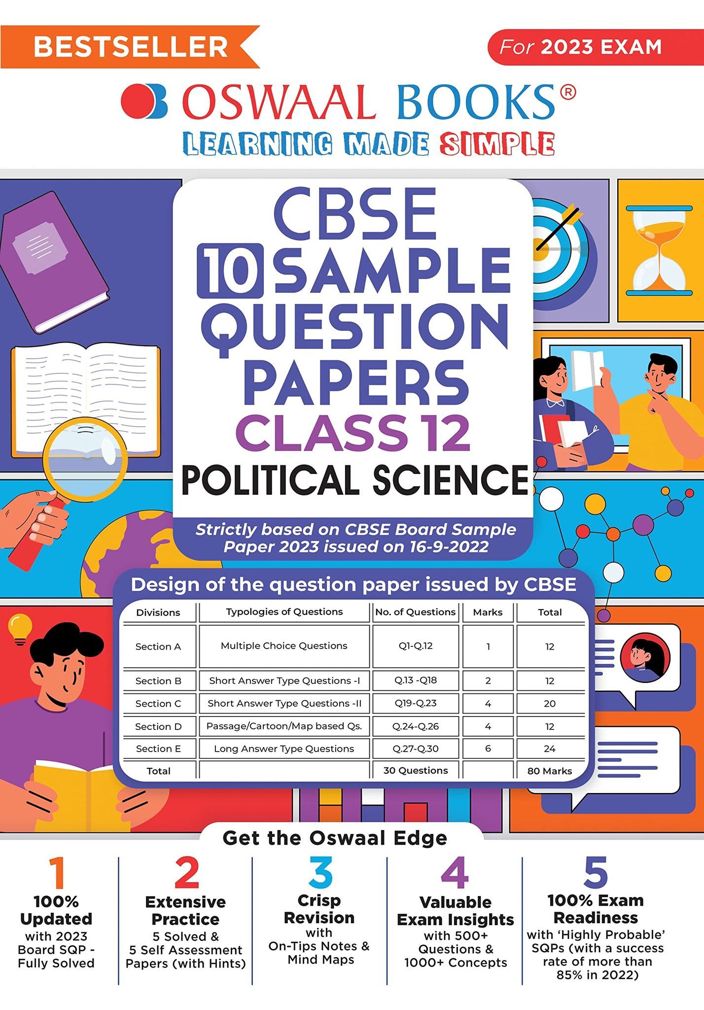 Oswaal CBSE Sample Question Papers Class 12 Political Science Hardcover for 2023 Board Exam (based on CBSE Sample Paper released on 16th September) [Hardcover] Oswaal Editorial Board