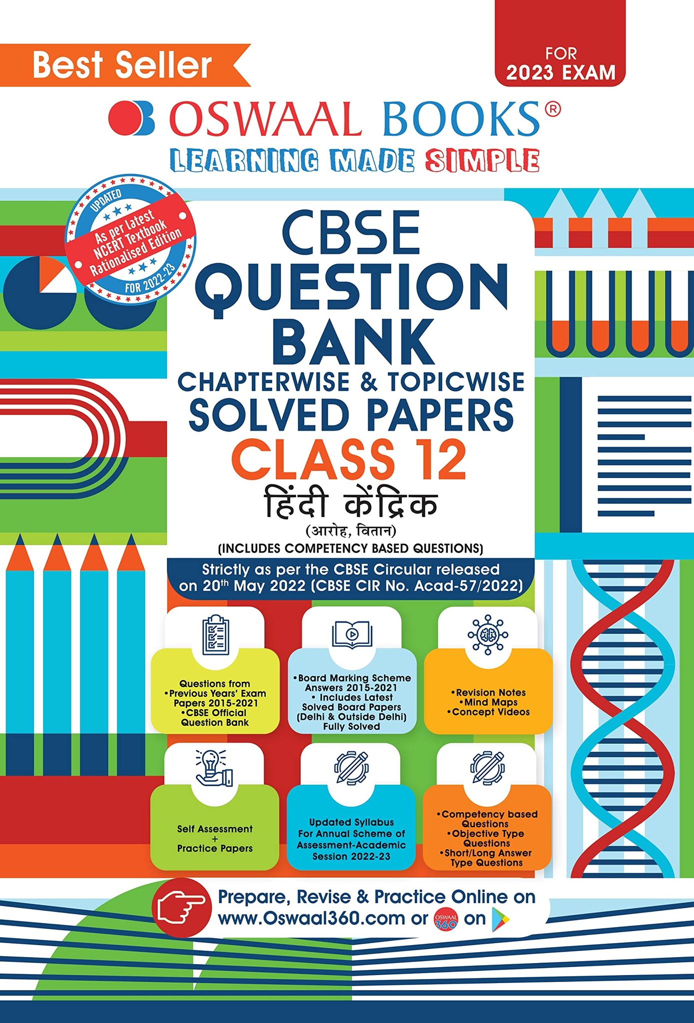 Oswaal CBSE Chapterwise & Topicwise Question Bank Class 12 Hindi Core Hardcover Book (For 2023 Exam) [Hardcover] Oswaal Editorial Board